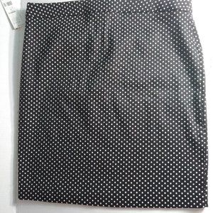 Black/White Elle Polka Dot Pencil Skirt XL